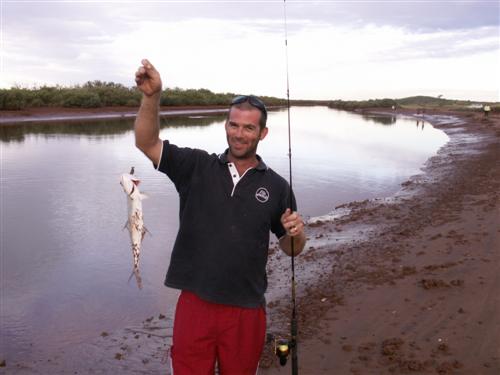 luke finally caught a fish